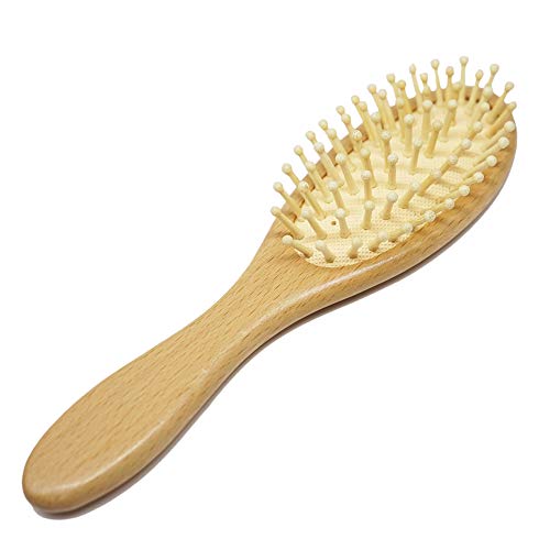 Molylove 3 pieza cepillo de pelo del bebé de madera y juego de peine | natural de cabra cepillo cerdas | madera cepillo de cerdas