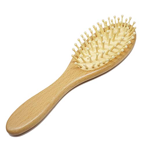 Molylove 3 pieza cepillo de pelo del bebé de madera y juego de peine | natural de cabra cepillo cerdas | madera cepillo de cerdas
