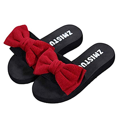 Momangel Pendiente De Verano 2019 con Chanclas Zapatillas Hechas A Mano Mujer Verano Nueva Plataforma De Vacaciones Junto Al Mar Salvaje Flores Zapatos De Playa 6# 40