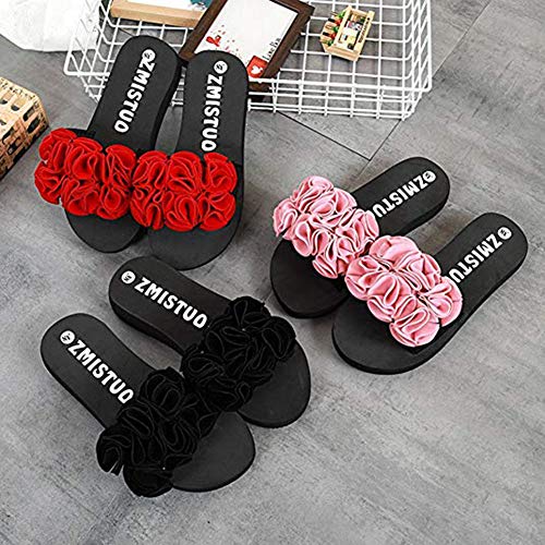 Momangel Pendiente De Verano 2019 con Chanclas Zapatillas Hechas A Mano Mujer Verano Nueva Plataforma De Vacaciones Junto Al Mar Salvaje Flores Zapatos De Playa 6# 40