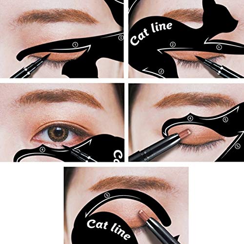 Momorain Mujeres Cat Line Eye Makeup Eyeliner Plantillas de Plantillas únicas Kits de Herramientas de Maquillaje para Ojos Herramientas de delineador de Ojos con Estilo