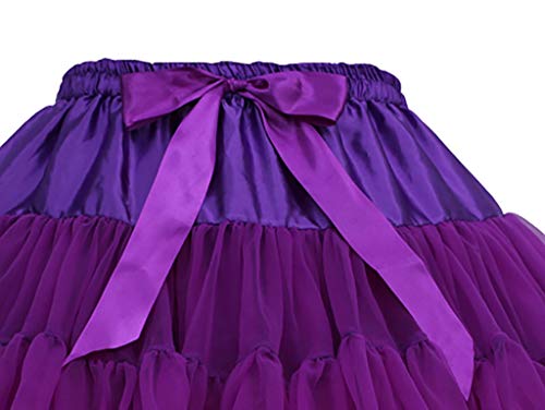 MOMOXI Faldas para Mujer,Falda Plisada tutú Adulto Mujer Falda Plisada Mini Mini Corto Elástica Plisada Básica Traje de la Danza de múltiples Capas de la Enagua de la Falda