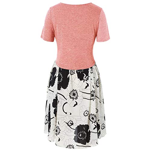 MOMOXI Vestido para Las Mujeres, Vestido de Fiesta de cóctel con Mangas de Bowknot Estampado Floral para Mujer Vestido de Fiesta Informal Vestidos Elegantes Largo De Elegante Vestidos Casual De