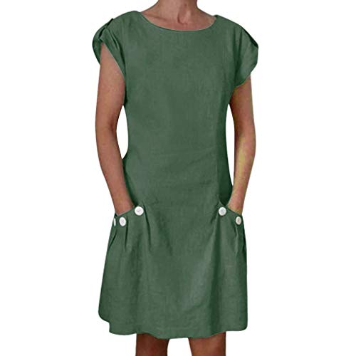 MOMOXI Vestido para Las Mujeres, Vestido de Fiesta por Encima de la Rodilla sin Mangas de la impresión Ocasional del Verano de Las Mujeres Vestido de Tirantes Vestido Casual Vestido de Citas Fiesta