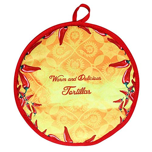 Mona43Henry Auténtica bolsa de calentador de soporte de tortilla de tela mexicana, horno de microondas aislado Tortillera Mexicana seguro para maíz, harina, taco, burrito, quesadilla, pan