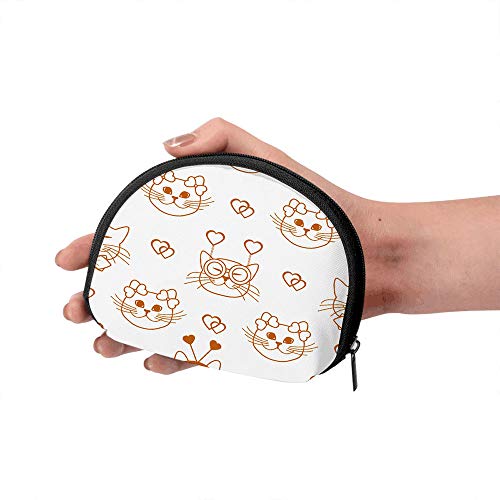 Monedero Bolsa Bozal Gatos Carnaval Máscaras Vacaciones Amour Mini Cambio Bolsa de Efectivo Monedero pequeño Carteras Cierre de Cremallera Monedero Bolsa de Almacenamiento para Mujeres niñas