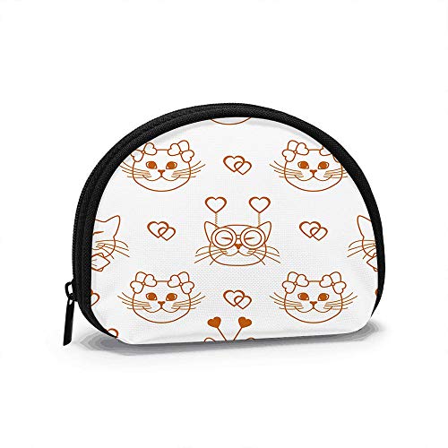 Monedero Bolsa Bozal Gatos Carnaval Máscaras Vacaciones Amour Mini Cambio Bolsa de Efectivo Monedero pequeño Carteras Cierre de Cremallera Monedero Bolsa de Almacenamiento para Mujeres niñas