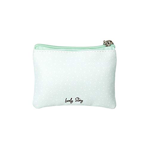 Monedero DE Bolsillo Forro Interior DISEÑO AMBAS Caras con EL Mensaje: QUIERETE Bonito