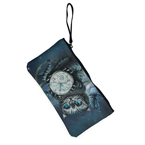 Monedero de lona de Alicia en el país de las maravillas con cierre pequeño, mini bolsa de cosméticos para mujer