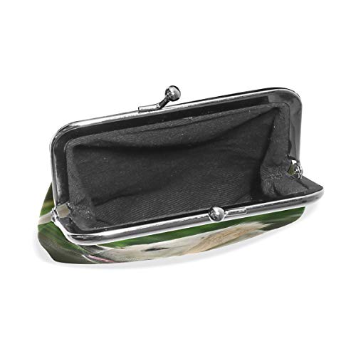 Monedero de piel con cierre de hebilla para mujer, diseño de perro Golden Retriever