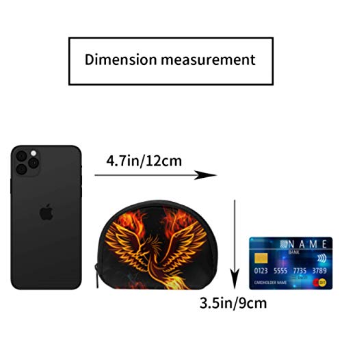 Monedero para niños Fénix asiático Pájaro de Fuego Monedero con Cremallera Monedero para niña con Cremallera Mini Bolsas de Maquillaje cosmético para Mujeres Niñas Regalos y Decoraciones para Fiestas