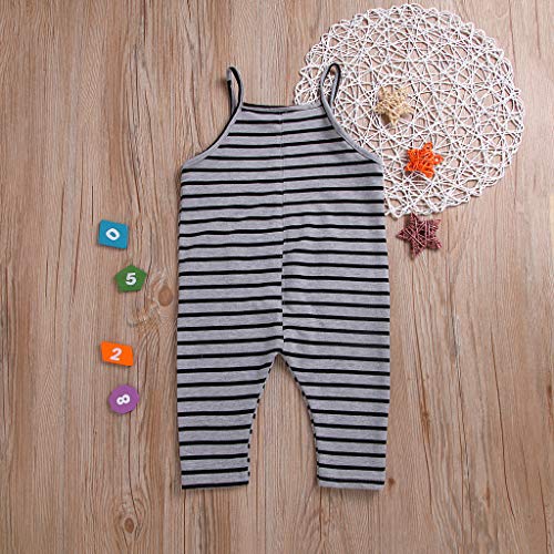 Moneycom (0-5 años) - Liguero de rayas para bebés y niños (mezcla de algodón), color gris y negro Gris gris 0-12 Meses