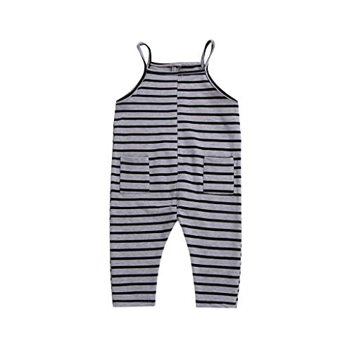 Moneycom (0-5 años) - Liguero de rayas para bebés y niños (mezcla de algodón), color gris y negro Gris gris 0-12 Meses