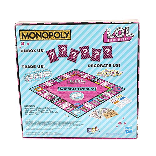 Monopoly Game: L.O.L. ¡Sorpresa! Juego de mesa para niños de 8 años en adelante (Inglés)