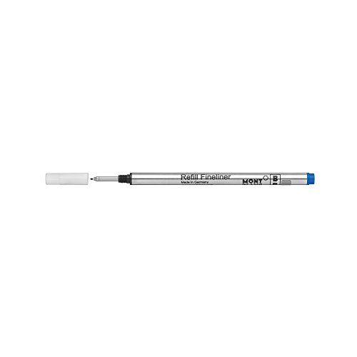 Montblanc 124500 Recambios para Fineliners y Rollerballs de tamaño B – Recargas de alta calidad en color Royal Blue, 1 paquete x 2 Recambios