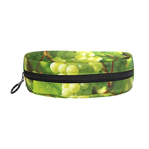 Montoj - Estuche organizador para lápices y cosméticos, diseño de uvas frescas verdes