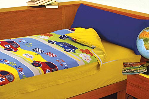 Montse Interiors S.L. - Saco Nórdico Estampado Coches, Modelo Speedy, para Cama de 90x190/200