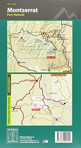 Montserrat Parc Natural, mapa y guía excursionistas. Escala 1:5.000/10.000 cast/cat/eng Alina Editorial (ALPINA 10 - 1/10.000)