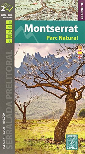 Montserrat Parc Natural, mapa y guía excursionistas. Escala 1:5.000/10.000 cast/cat/eng Alina Editorial (ALPINA 10 - 1/10.000)