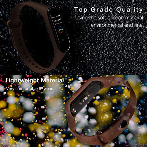 Monuary 15 Piezas Correa para Xiaomi Mi Smart Band 4 / Mi Band 3 Pulsera, Silicona Reloj de Recambio Brazalete Coloridos Correas para Xiaomi Mi Band 3/4 [Compatible con Mi Smart Band 4]