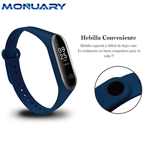 Monuary 15 Piezas Correas para Xiaomi Mi Band 4 / Mi Band 3 Pulsera Reloj Silicona Banda para Xiaomi Mi Band 4 Reemplazo - 15 Colores