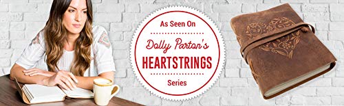 Moonster Cuaderno de Cuero Genuino para Mujer – Diario de Escritura Hecho a Mano con Corazón Gravado – Diario de Cuero para Dibujar y Escribir – El Cuaderno de Viaje de Tamaño Perfecto 18x13 cm