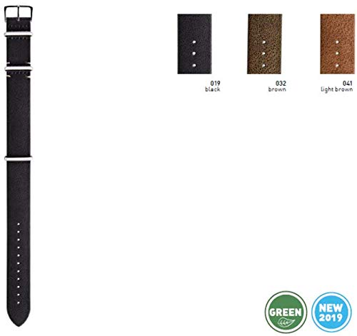 Morellato - Correa NATO de Silicona, línea NATO, Efecto Piel, 3 Colores Surtidos 22 Negro