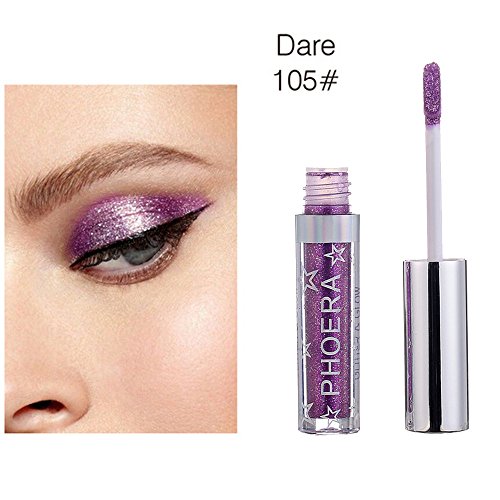MORETIME sombra de ojos cosmética Shimmer Crema de Maquillaje con Color Cálido y Frío 17 colores PHOERA Magnificent Metals Sombra de ojos con brillo y brillo