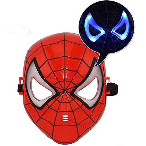 morningsilkwig máscara Spiderman cómics Traje superhéroe máscara de Ojos Marvel Spiderman héroe niños' Spiderman máscara Brillante