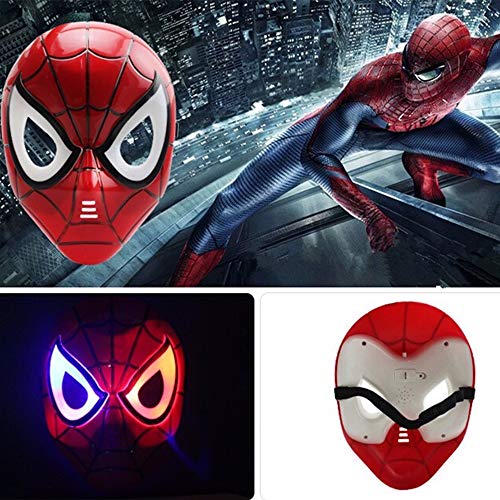 morningsilkwig máscara Spiderman cómics Traje superhéroe máscara de Ojos Marvel Spiderman héroe niños' Spiderman máscara Brillante