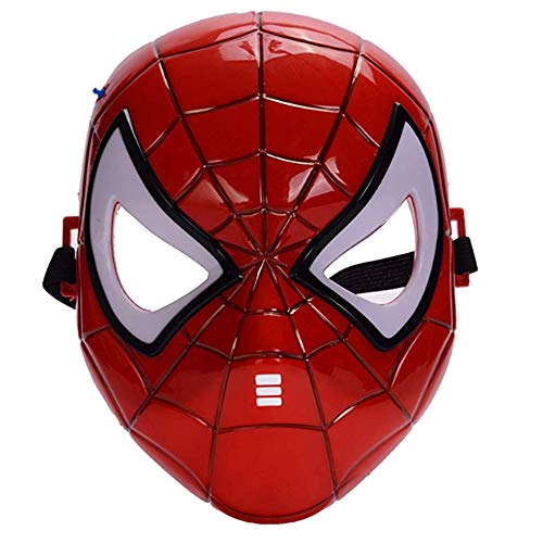 morningsilkwig máscara Spiderman cómics Traje superhéroe máscara de Ojos Marvel Spiderman héroe niños' Spiderman máscara Brillante