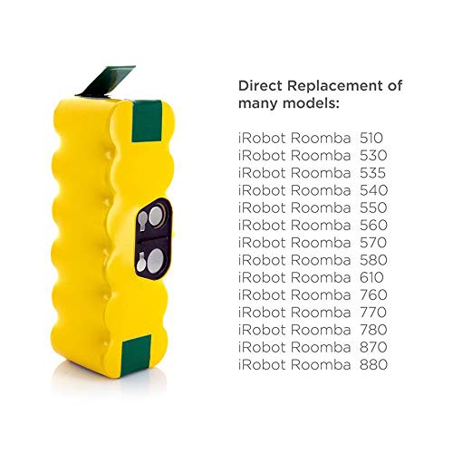 morpilot Batería de Reemplazo para iRobot Roomba, 4050mAh Ni-MH Batería Compatible con iRobot Roomba Series 500 600 700 800 900 con Accesorios de Cepillos y Atornillos