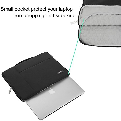 MOSISO Funda Blanda Compatible con 11.6-12.3 Pulgadas MacBook Air 11/Acer Chromebook R11/ HP Stream/Samsung/Lenovo/ASUS, Poliéster Maletín Protectora Multifuncional Bolso, Negro