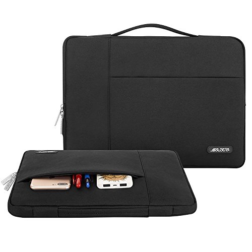 MOSISO Funda Blanda Compatible con 11.6-12.3 Pulgadas MacBook Air 11/Acer Chromebook R11/ HP Stream/Samsung/Lenovo/ASUS, Poliéster Maletín Protectora Multifuncional Bolso, Negro