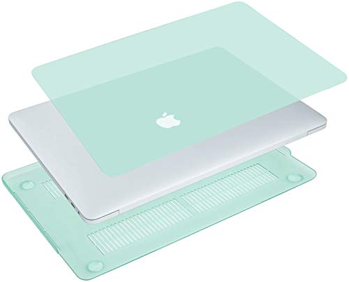 MOSISO Funda Dura Compatible con 2019 2018 2017 2016 MacBook Pro 15 con Touch Bar A1990 A1707 USB-C, Ultra Delgado Carcasa Rígida Protector de Plástico Cubierta, Verde