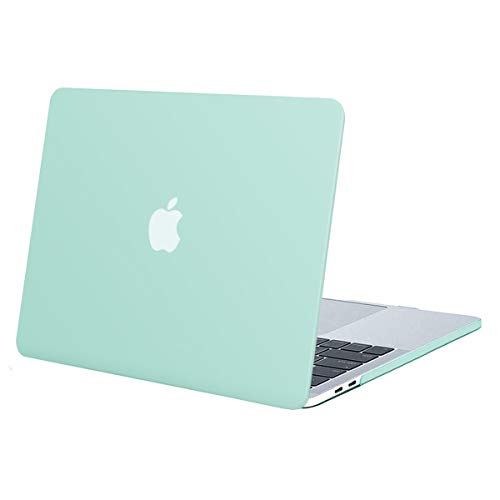 MOSISO Funda Dura Compatible con 2019 2018 2017 2016 MacBook Pro 15 con Touch Bar A1990 A1707 USB-C, Ultra Delgado Carcasa Rígida Protector de Plástico Cubierta, Verde