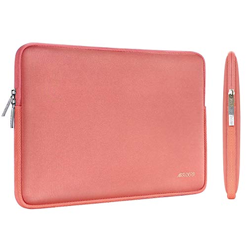 MOSISO Funda Protectora Compatible con 2020-2018 MacBook Air 13 A2179 A1932/MacBook Pro 13 A2251 A2289 A2159 A1989 A1706 A1708, Bolsa Blanda de Neopreno Agua Repelente con Pequeño Caso, Living Coral