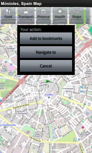 Móstoles, España Offline Map: PLACE STARS
