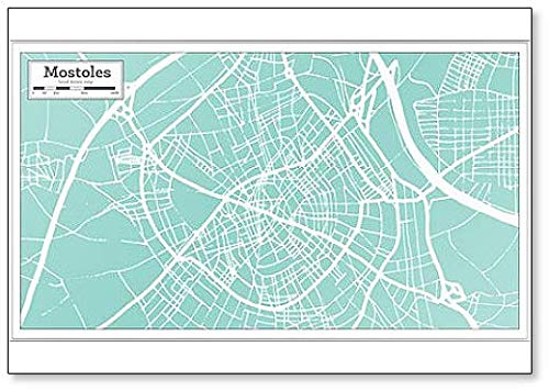 Mostoles - Imán para nevera, diseño de mapa de la ciudad de España