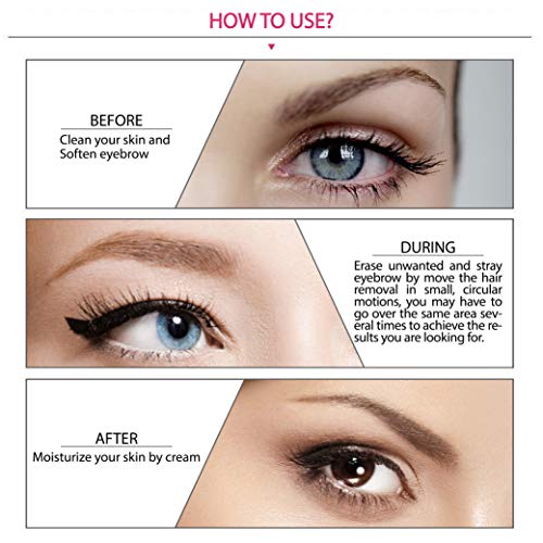 Moulei Eléctrica Depiladora Cejas,Ceja Recortador, Eyebrow Trimmer Mujer Depiladora Facial Para,Depilacion De Cejas Batería Incluida