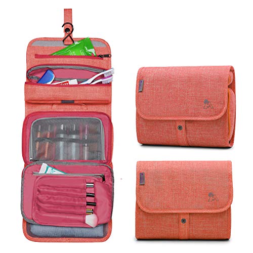 MOUNTAINTOP Neceser Bolsa de Aseo Maquillaje Organizador Bolso Cosmético Hlmacenamiento Paquete baño con el Gancho Colgante para Vacaciones y Viaje