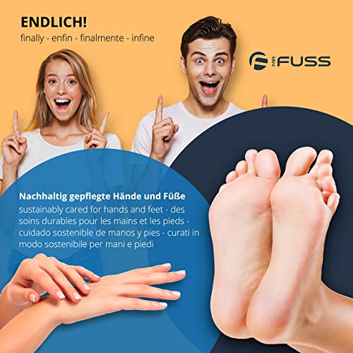 Mr. Fuss® Sistema Anti-Callos, Anti-Crecimiento - Removedor de cutículas Removedor de callosidad - Solución No. 1 - fuertemente suavizante - 200ml