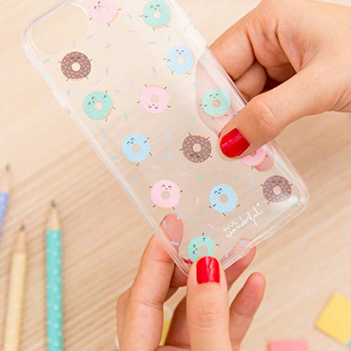 Mr. Wonderful Funda Smartphone - Diseño Exclusivo Mini Rosquillas Compatible con Apple iPhone 7/8