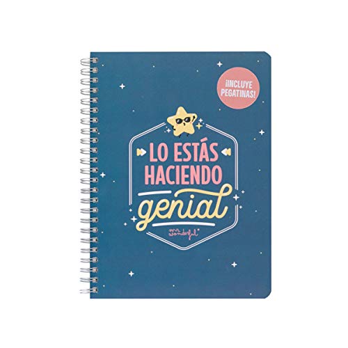 Mr. Wonderful Libreta pequeña A5 - Lo estás haciendo genial