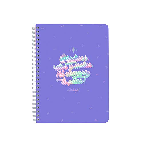 Mr. Wonderful Libreta pequeña A5 - Objetivos, retos y metas, ¡tú siempre lo petas
