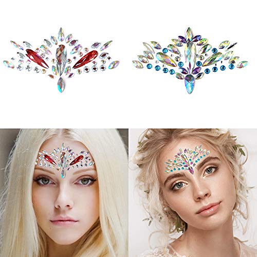 mreechan Joyas Pegatinas Cara,8 Piezas Tatuajes Cristal Temporales Pegatinas,Face Gems Stickers, Carnaval Pegatina Facial Cristales Adhesivo Tatuaje Festival Música, Fiesta Mujere, Chica, Niña