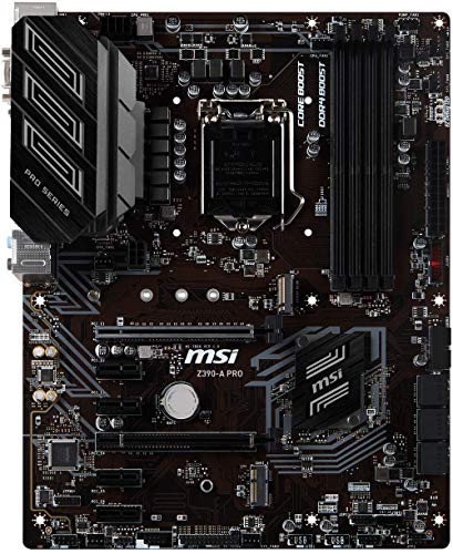 MSI Z390-A PRO - Placa base PRO Series (LGA 1151, 2 x PCI-E 3.0 x16, PCI-E Steel Armor, DDR4 Boost, 2 x USB 3.1 Gen 2, Turbo M.2, Core Boost)