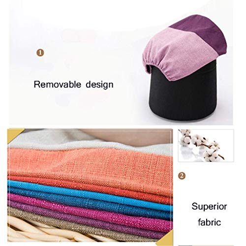 MTYLX Inicio Portátil Paso de Heces, Heces Sofá de la Tela Del Maquillaje Creativo de la Manera Casa Cuarto de Vestir Dormitorio Altura de la Puerta Plaza Los 40Cm,Amarillo