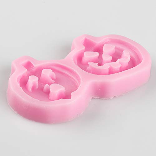 Mufee 1 Pieza Molde de Silicona Molde de Cabeza de Calabaza Halloween Moldes de Velas de jabón Herramienta de Galletas Fondant Herramientas de decoración de Pasteles Accesorios de Cocina