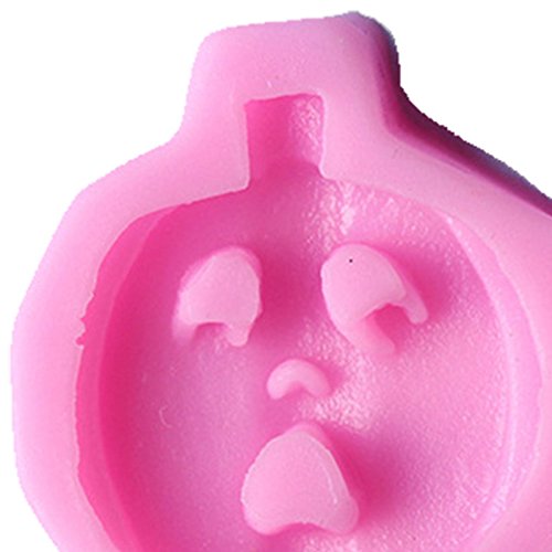Mufee 1 Pieza Molde de Silicona Molde de Cabeza de Calabaza Halloween Moldes de Velas de jabón Herramienta de Galletas Fondant Herramientas de decoración de Pasteles Accesorios de Cocina